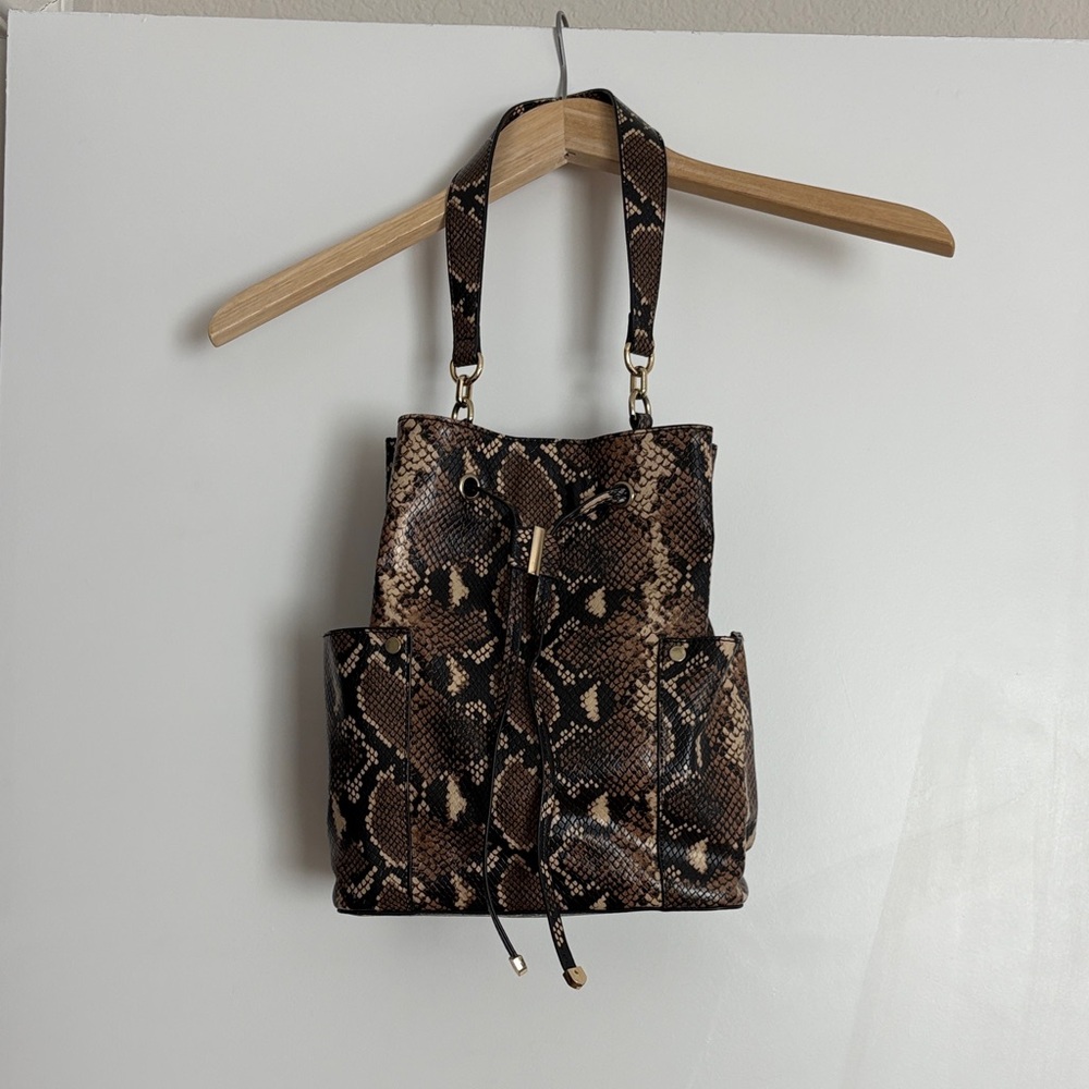 Aldo Snakeskin Bucket Bag